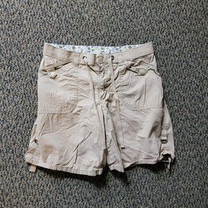Lee Tan Khaki Drawstring Bermuda Shorts Size 8